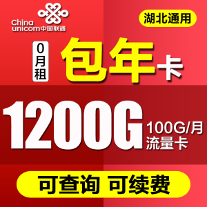 湖北联通纯流量上网卡4G5g不限速流量卡售卖机监控车载包年上网卡