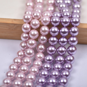 仿海水珍珠紫色施家珍珠散珠4-14mm项链手链diy手工材料半成品