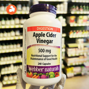 加拿大Webber Naturals伟博天然苹果醋胶囊保持身形维持体重240粒