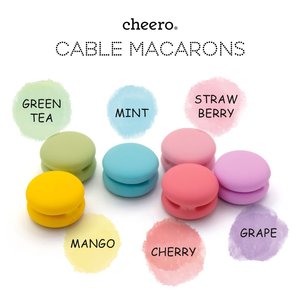 cheero Cable Macarons 马卡龙线夹6色可爱创意个性小巧新品