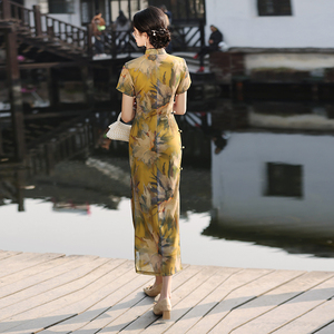 旗袍2024新款茶服女夏季改良送考年轻款高端气质复古中国风连衣裙