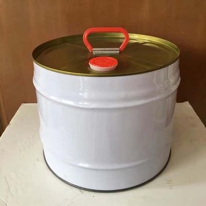 闭口铁桶化工润滑油密封桶10L18L缩颈桶油性液体铁桶塑料盖稀料桶