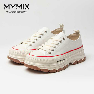 MYMIX我的组合女装潮牌夏季新款平底运动休闲鞋帆布鞋