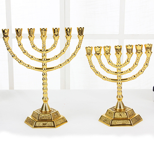 合金金灯台以色列风格家居摆 烛台简约桌摆桌饰工艺品