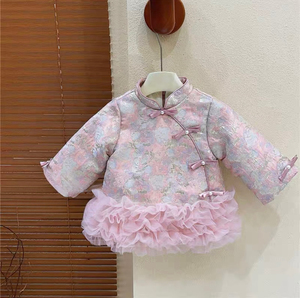 女童旗袍连衣裙唐装新款儿童婴儿中国裙子宝宝加厚洋气加绒拜年服