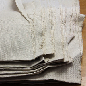 麻棉混纺中粗纹油画坯布亚麻胚布未刷胶特粗布1.7米门幅刺绣布