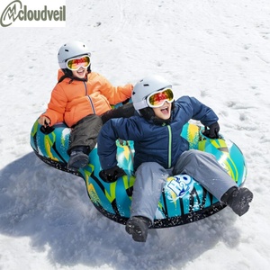 滑雪圈双人加厚耐磨充气轮胎滑雪板滑雪气垫圈冬天玩雪工具滑草板