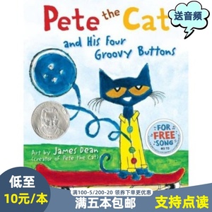 英文原版绘本Pete the Cat and his Four Groovy Buttons 皮特猫