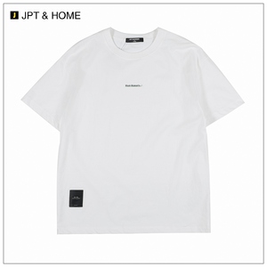JPTHOME24夏极简风尚男士合体版型简约时尚贴布装饰短袖圆领T恤