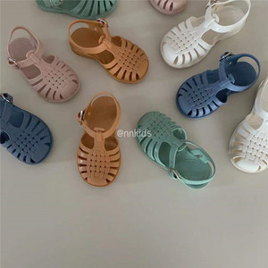 NNKIDS韩国进口正品童装童鞋代购男女童儿童磨砂软底沙滩镂空凉鞋
