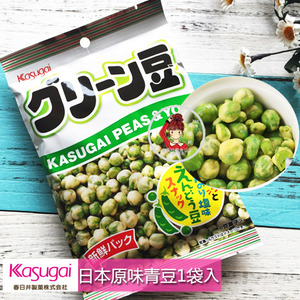 日本进口零食新包装kasugai春日井膨化青豆和风豆果子青豆果子89g