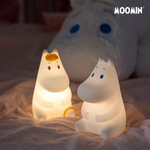 Moomin官方 姆明小夜灯硬质拍拍灯节能阅读床头电池台灯 正品包邮