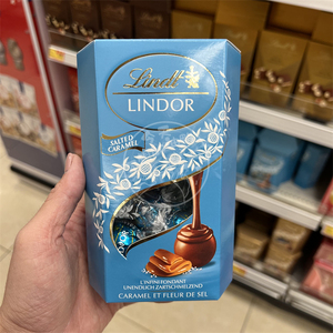 特价包邮香港代购瑞士莲lindt Lindor海盐焦糖软心巧克力盒装200g