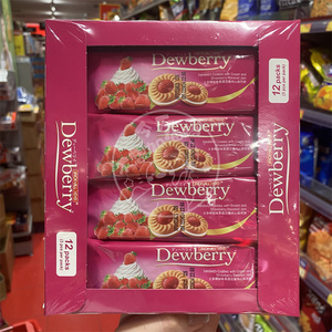 香港代购 Dewberry珍珍进口蓝莓/草莓味果酱忌廉夹心曲奇饼干324g