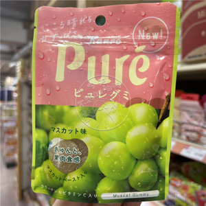 香港代购 日本进口PURE甘乐柠檬味/青葡萄味橡皮软糖56g