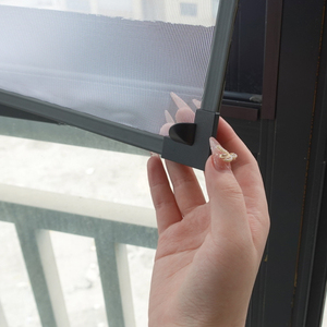卡槽式软边框纱窗材料纳米加密防蚊磁条磁性磁吸配件PVC白色转角