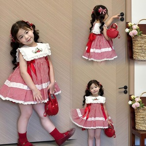 女童连衣裙夏季高级感网红炸街裙子4岁女孩衣服3岁韩式甜酷风森系