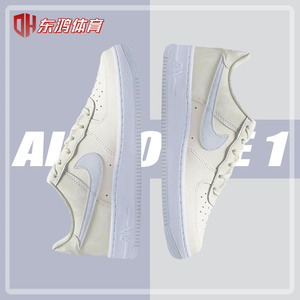 耐克女鞋Nike Air Force 1 AF1米蓝色空军一号低帮板鞋CT3839-110
