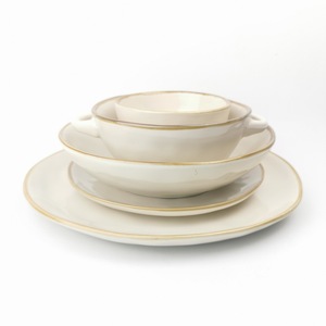 外贸原单陶瓷面碗出口欧洲餐具套装西餐盘简约组合菜盘双耳碗微瑕