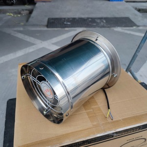 梁田防雨嵌入式中速节能10寸不锈钢圆筒排气扇厨房抽风机换气扇