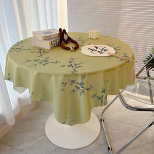 新中式桌布国风餐桌布复古氛围感禅意茶几圆桌布长方形盖巾