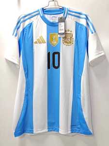 阿迪达斯正品 阿根廷2024美洲杯主场梅西球迷版球衣IP8409