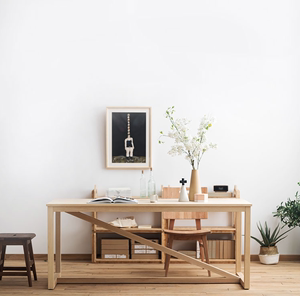 餐桌椅组合现代简约小户型饭水曲柳多功能长方形餐厅实木北欧餐桌