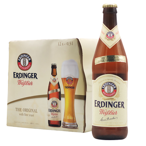 德国啤酒艾丁格小麦白啤酒500mlx12瓶 爱丁格白啤玻璃瓶