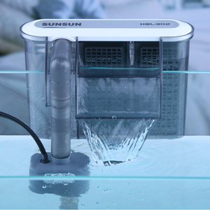 小型鱼缸过滤器瀑布泵圆形长方形水族箱氧气泵外挂式水过滤静音泵