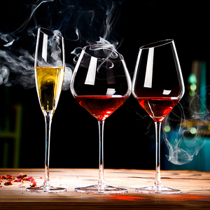 水晶玻璃斜口红酒杯香槟红酒杯创意高脚波尔多勃艮第酒杯葡萄酒杯