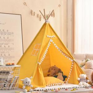 帐篷儿童室内女孩幼儿园小帐篷白色印第安游戏屋野餐拍照道具装饰