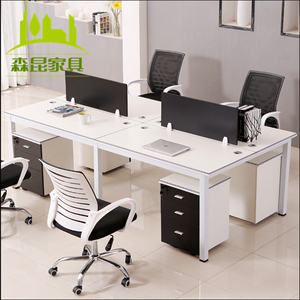 昆明办公家具办公桌职员桌钢架屏风卡位工作位四人位电脑桌椅组合