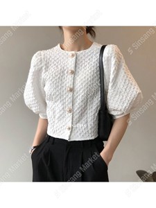 仙仙韩代2024夏新款韩国东大门代购女装Cotton Market气质衬衫潮