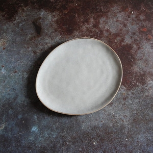 外贸陶瓷盘尾单清货西式简约创意餐具灰色蛋形不规则田园牛排盘子