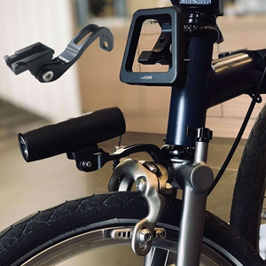 折叠自行车前叉灯架适用于小布兼容猫眼/洛克等手电筒GOPRO安装座