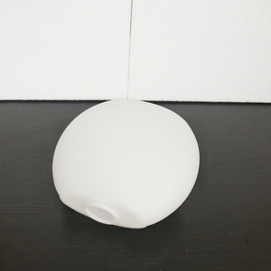 玻璃灯罩欧式美式吸顶灯奶白磨砂玻璃灯罩E14小螺口扁壶形状灯罩