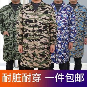 车间防尘工作服成人罩衣长袖大褂干活搬运围裙防静电男女夏季薄款