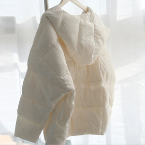 冬季2023新款日系加厚白色短款棉衣小个子加厚高端羽绒棉服女小众