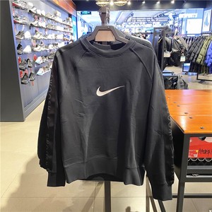 Nike耐克大勾LOGO男女秋季针织宽松套头衫运动休闲圆领卫衣DA0087