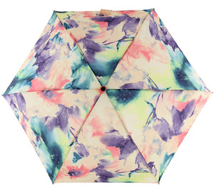 宏达五折伞防晒防紫外线超短超轻金胶小绿色数码印花太阳伞遮阳伞