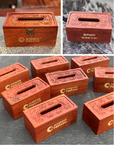 花梨木纸巾盒定制雕刻字logo中式简约红实木抽纸盒仿古促销礼客厅