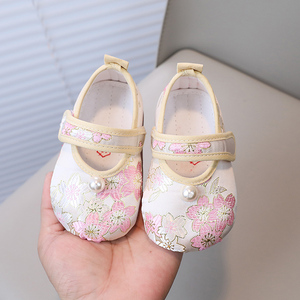 周岁鞋子女宝宝1-2岁古风汉服鞋婴儿春款中式学步鞋软底室内布鞋