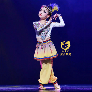 新款儿童舞蹈演出服定做舞台服装台表演舞蹈新疆民族维吾尔族服装