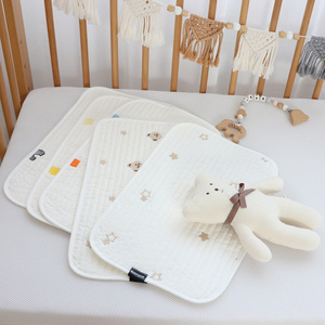 韩国ins婴儿枕头卡通四季宝宝防吐奶枕巾纯棉透气0-1岁新生儿枕垫