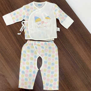 拉比旗下下一代儿童内衣套装夏季婴儿宝宝纱布内衣和尚服开裆裤子