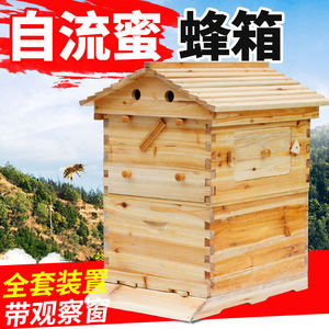 全新自流蜜蜂箱杉木煮蜡蜜蜂箱全自动流蜜装置全套养蜂工具蜂房
