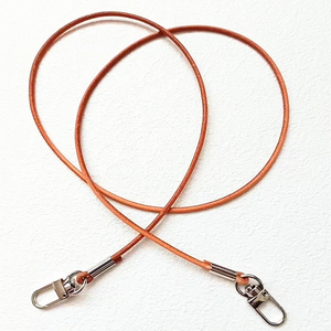 DIY圆形复古头层牛皮绳包包带挂脖饰品手工挂件斜跨挂绳双扣绳带