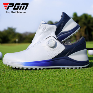 PGM 高尔夫球鞋男士休闲运动鞋旋钮鞋带防水防侧滑鞋钉golf男鞋