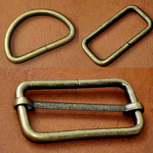 （2个）DIY材料古铜金属日字调节扣口字环箱包配件方扣三档扣两挡