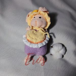 「Eros」手工钩织兔子玩偶衣服可换 宝宝兔陪伴娃娃送女朋友定制